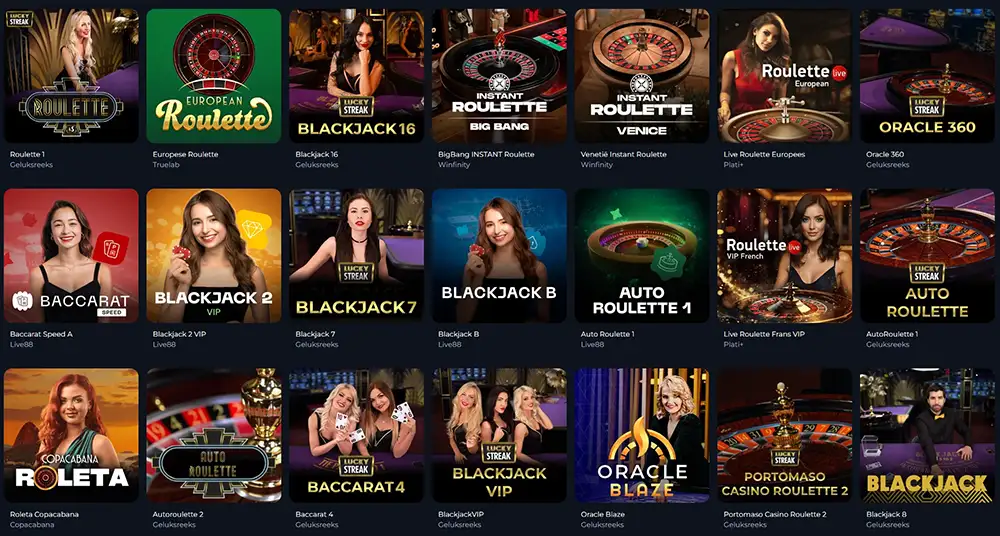 Winorio Casino Live Casino
