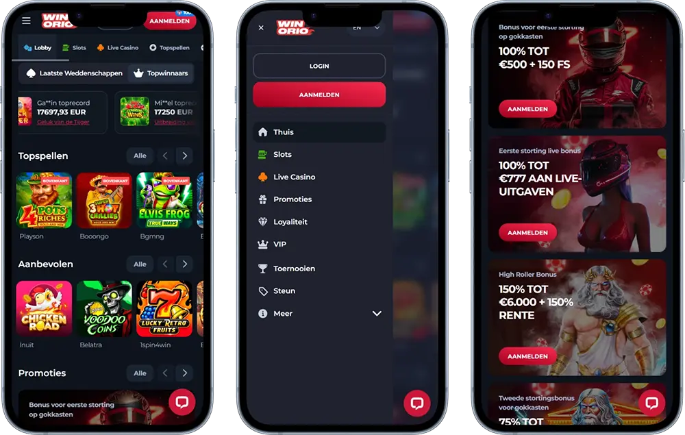 Winorio Casino Mobiele Versie